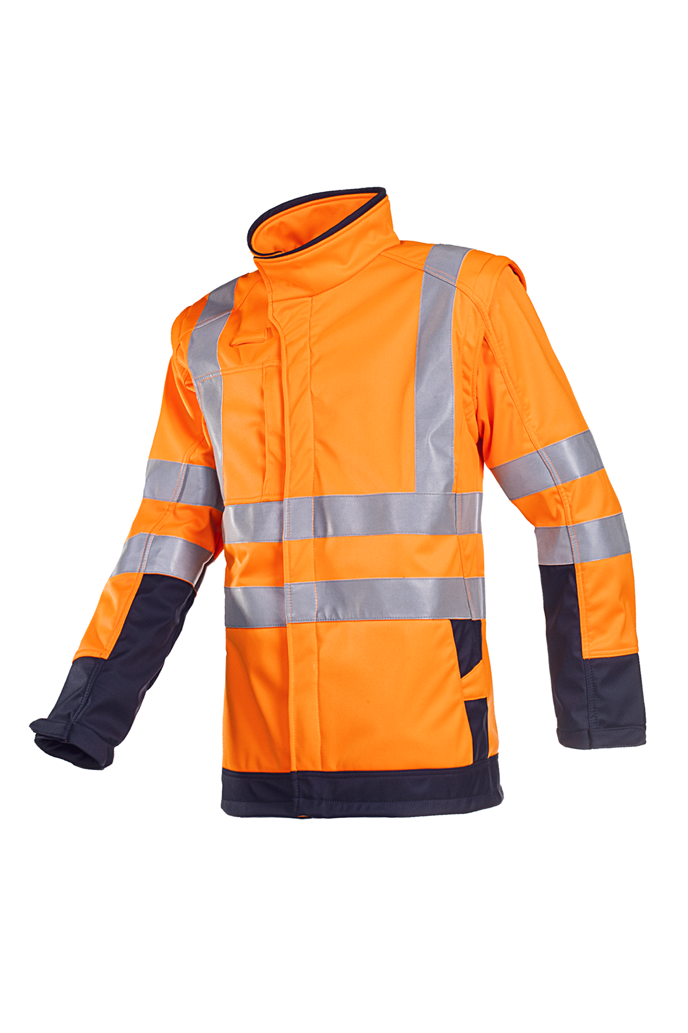 Sioen Heatherton Flame Retardant Anti-Static Hi-Vis Softshell With Detachable Sleeves