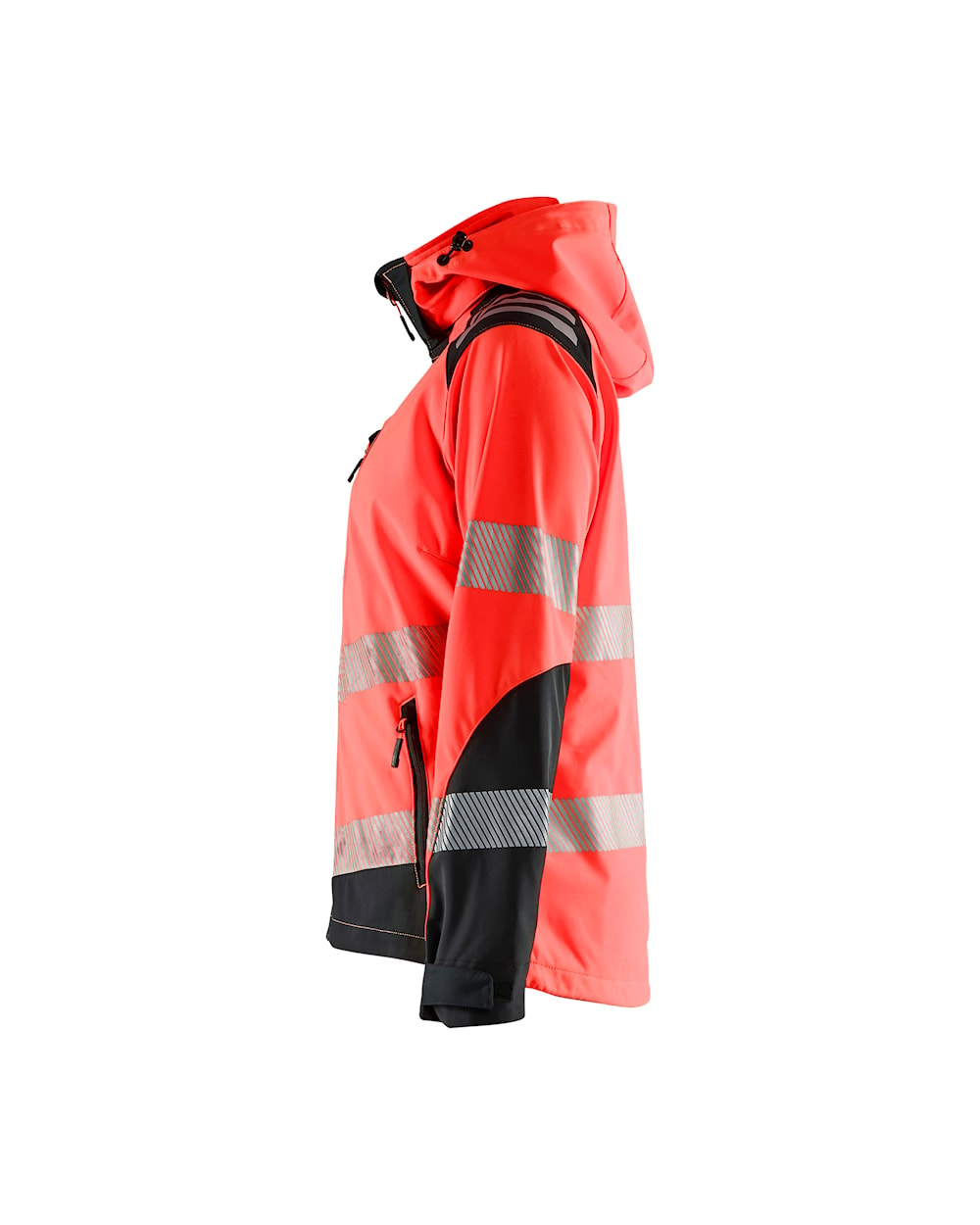 Blaklader Women's Hi-Vis Softshell Jacket 4791 #colour_red-hi-vis-black