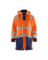 Blaklader Rain Coat Hi-Vis Level 3 4326 #colour_orange-navy-blue