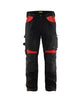 Blaklader Trousers without Nail Pockets 1556 #colour_black-red