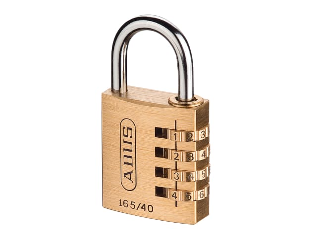 ABUS Mechanical 165/40 40mm Solid Brass Body Combination Padlock (4-Digit) Carded