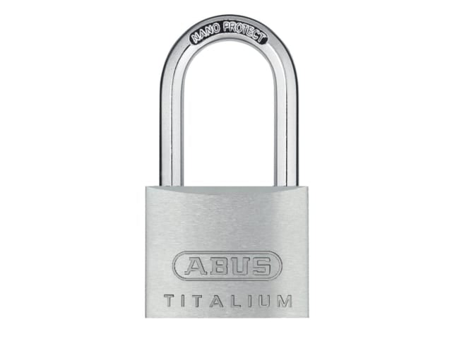 ABUS Mechanical 64TI/40mm TITALIUM Padlock 40mm Long Shackle Keyed Alike KA6411