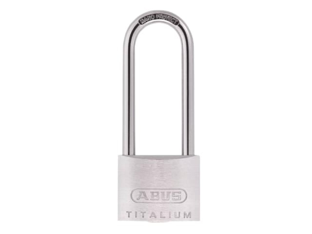 ABUS Mechanical 64TI/50mm TITALIUM Padlock 80mm Long Shackle Keyed Alike KA6512