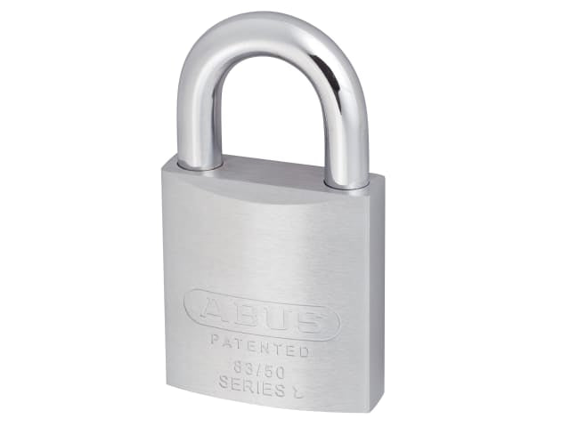 ABUS Mechanical 83/50mm Chrome Plated Brass Padlock Carded