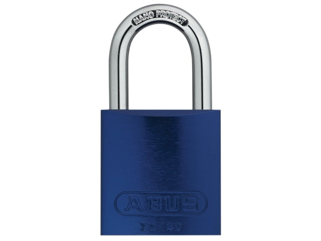 ABUS Mechanical 72/40mm Aluminium Padlock Blue Keyed Alike TT60121