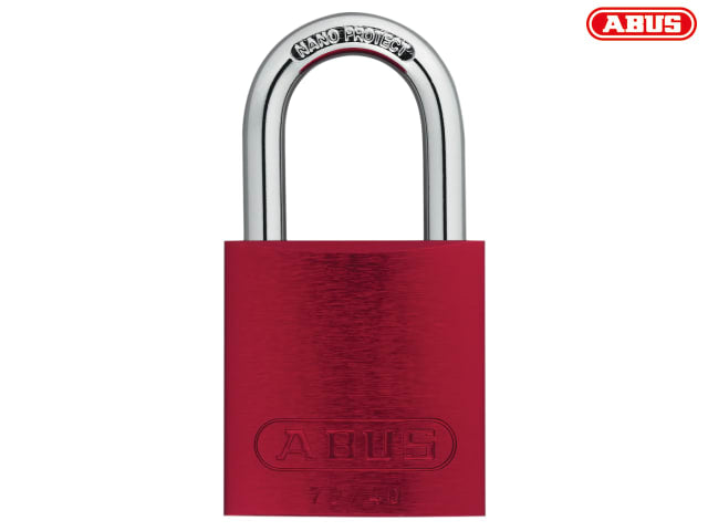 ABUS Mechanical 72/40mm Aluminium Padlock Red Keyed Alike TT02162