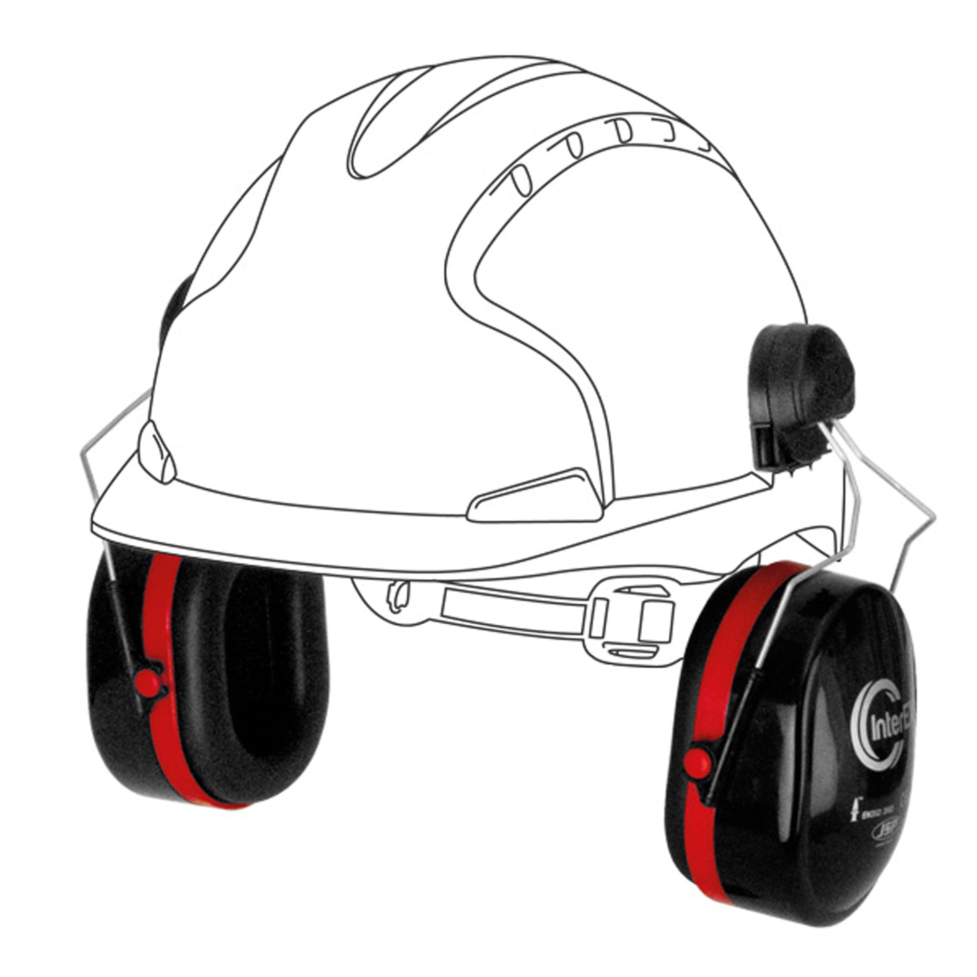 JSP InterEX Mounted Ear Defenders