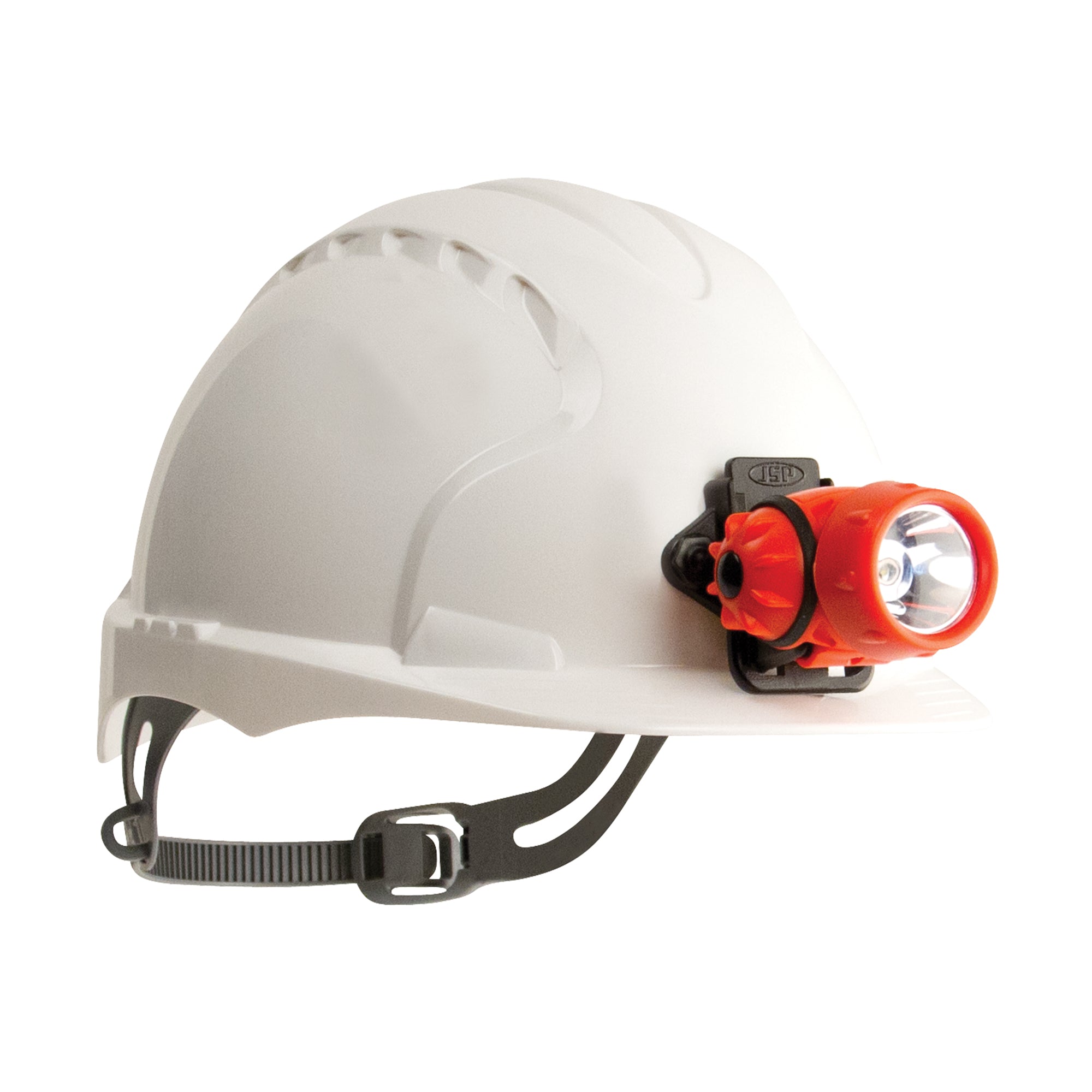 JSP CREE Q5 LED Safety Helmet Mounted Lamp - Hi-Vis Orange