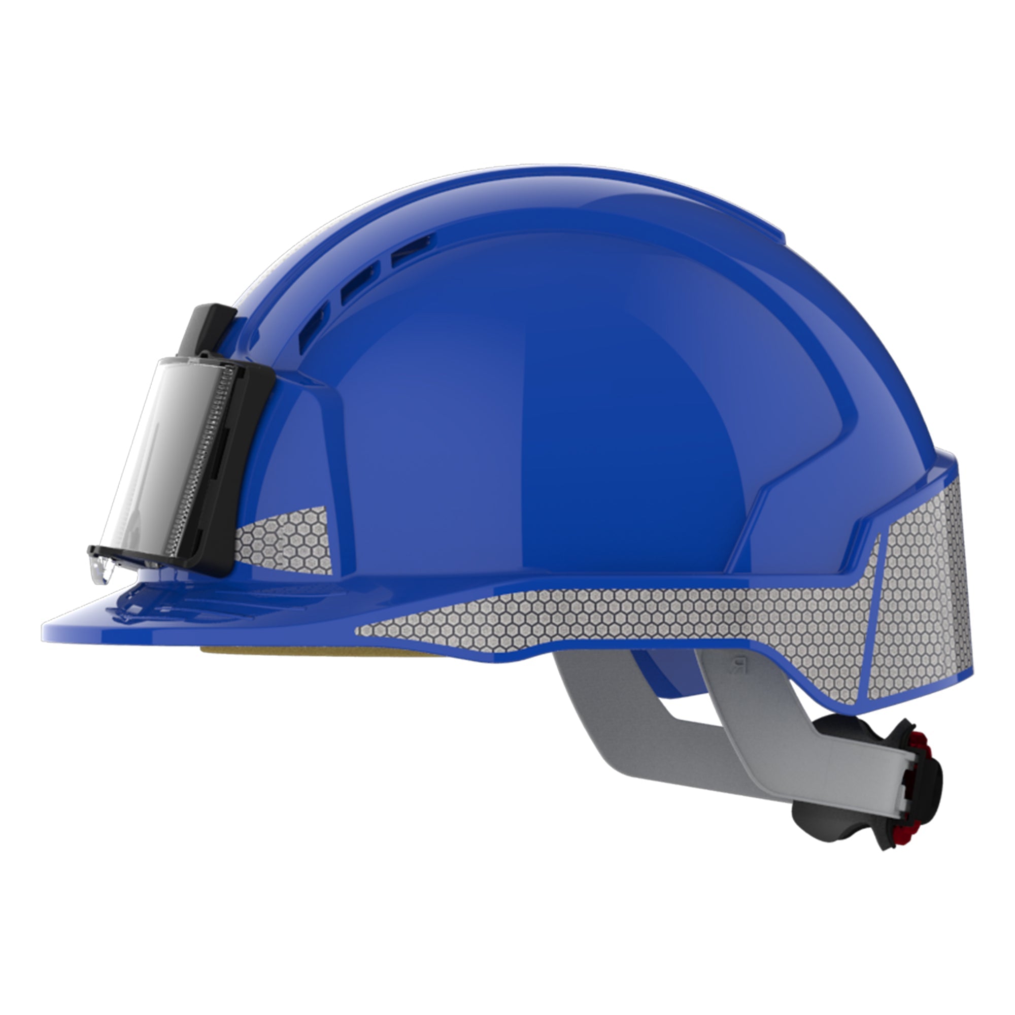 JSP EVOLite Safety Helmet with Reflective CR2 Decals and ID Badge Holder / Lamp Bracket