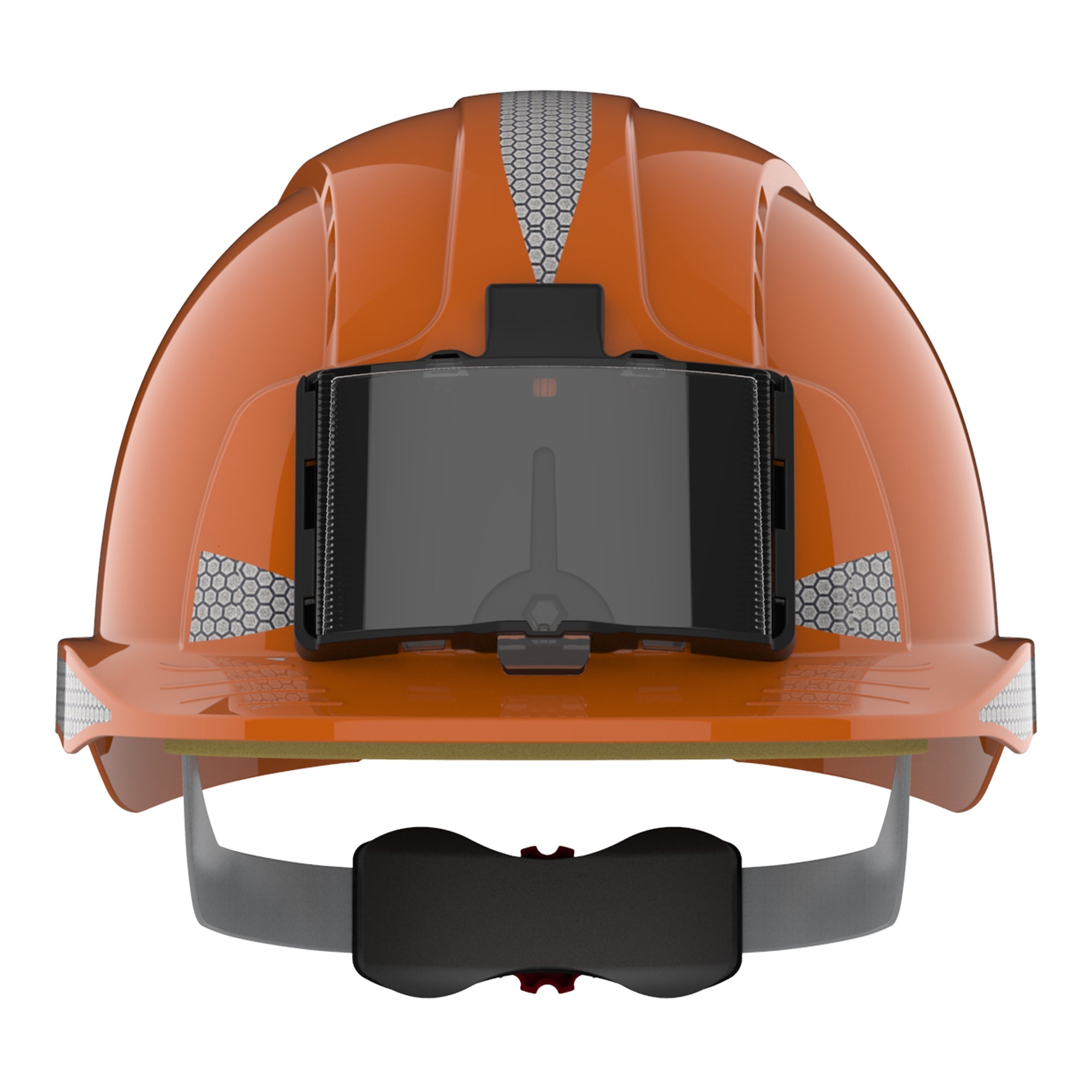 JSP EVOLite Safety Helmet with CR2 Decals and ID Badge Holder / Lamp Bracket - Orange