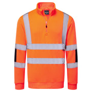 Portwest B314 Hi-Vis Knit  1/2Zip Sweatshirt