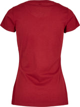 Build Your Brand Basic Women's Basic Tee - Burgundy