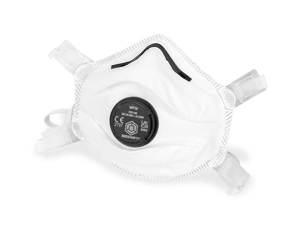 Bsafe FFP3 Moulded Valved Cup Respirator White