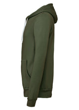 Bella Canvas Unisex Polycotton Fleece Full-Zip Hoodie - Military Green