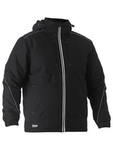 Bisley Flex & Move Heavy Duty Dobby Jacket Silver Zip #colour_black