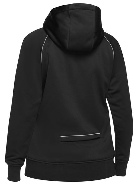 Bisley Women's Fleece Zip Front Hoodie W/Sherpa Lining 270gsm #colour_black