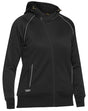 Bisley Women's Fleece Zip Front Hoodie W/Sherpa Lining 270gsm #colour_black