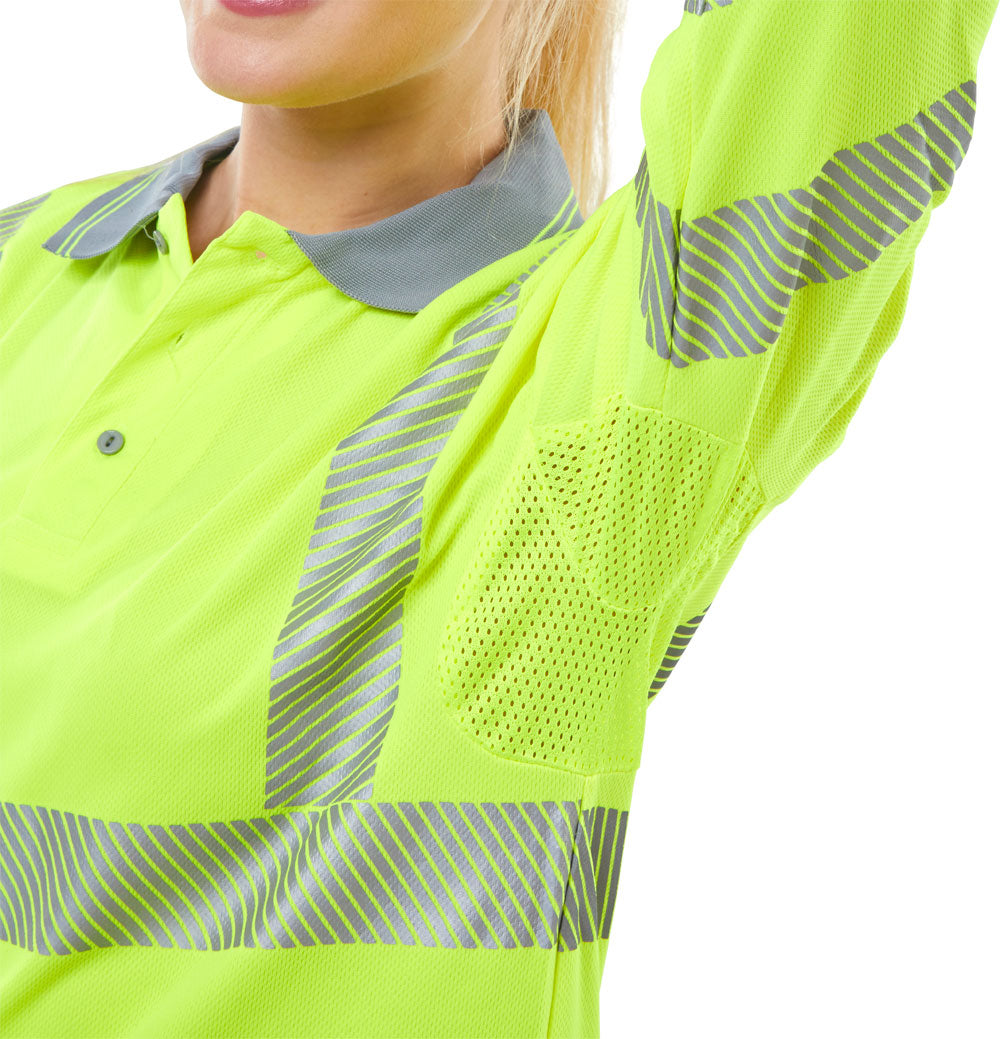 Beeswift Hiviz Executive Long Sleeve Polo