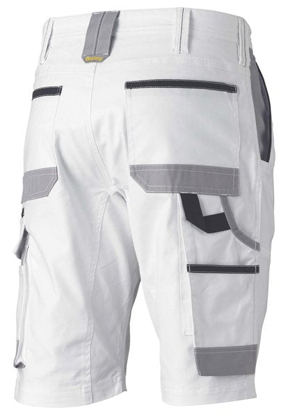 Bisley Shorts Cargo Cotton Contrast Painters 280gsm Regular #colour_white