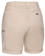 Bisley Women's Stretch Cotton Drill Short 280gsm #colour_stone