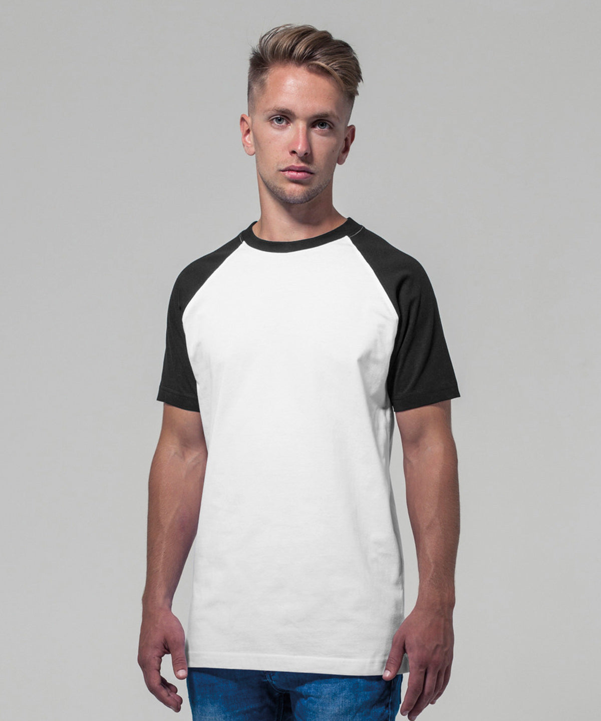 Build Your Brand Raglan Contrast Tee