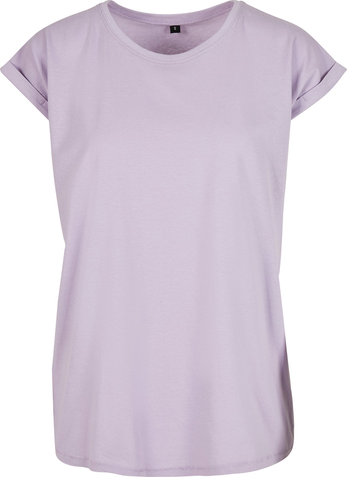 Build Your Brand Women's Extended Shoulder Tee - Lilac