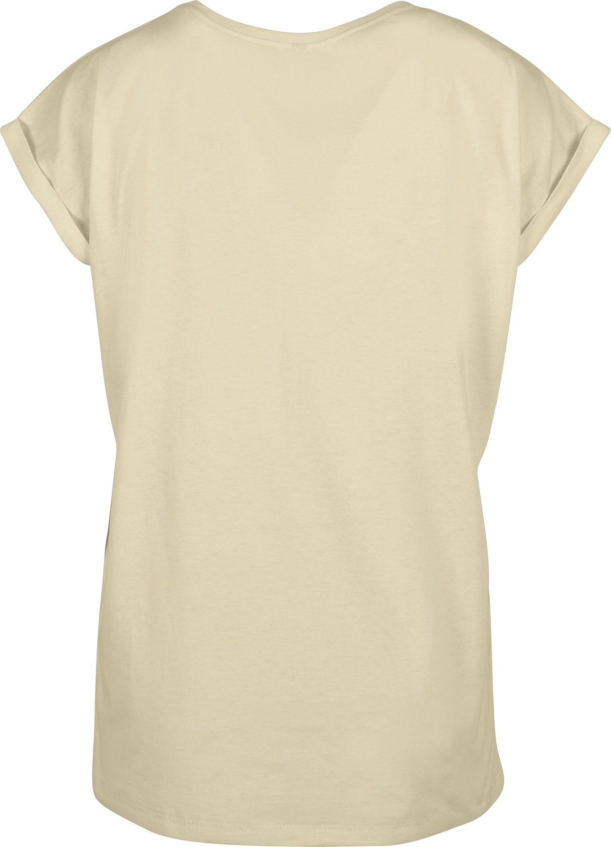 Build Your Brand Women's Extended Shoulder Tee - Soft Yellow