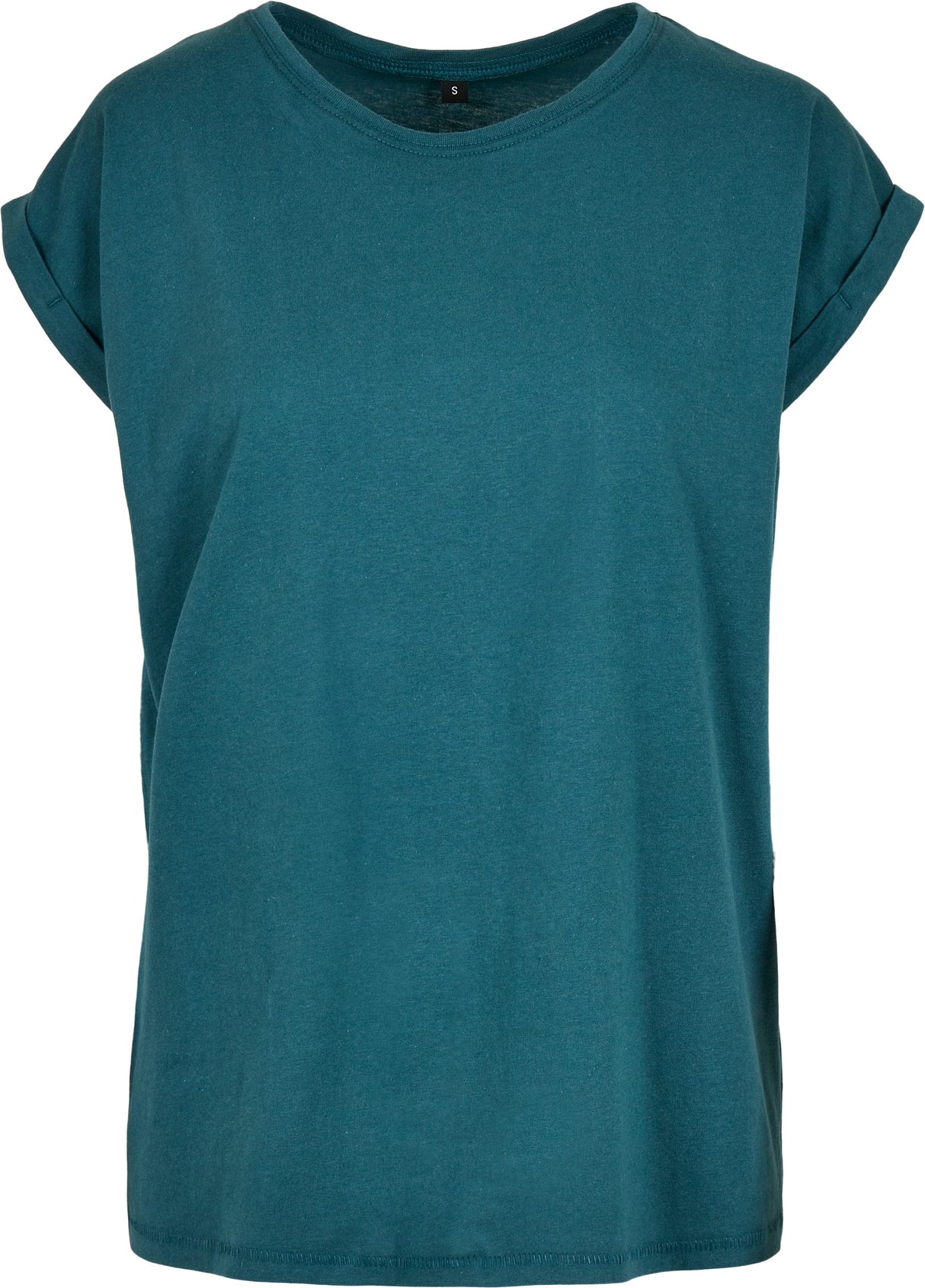 Build Your Brand Women's Extended Shoulder Tee - Teal