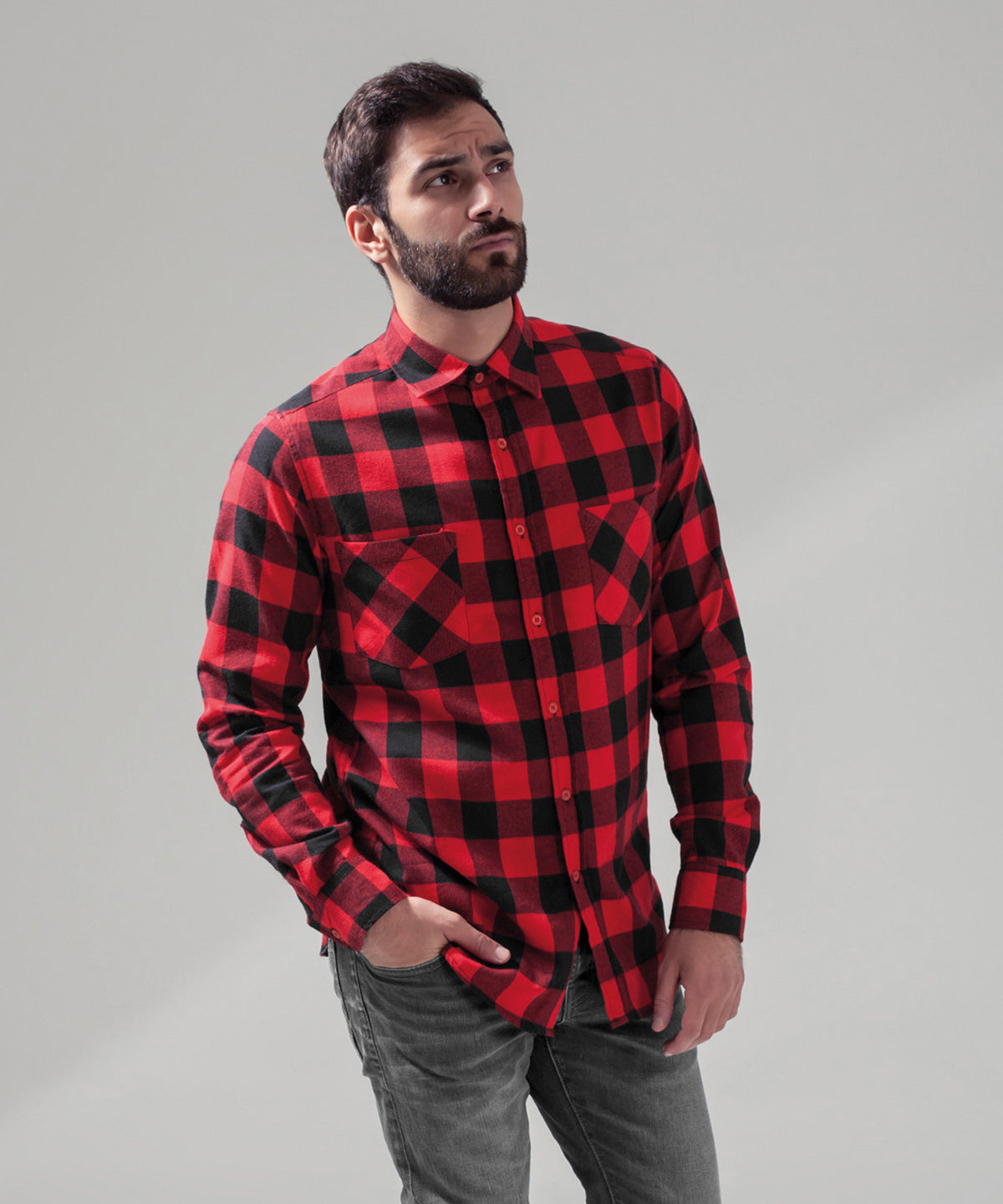 Build Your Brand Checked Flannel Shirt