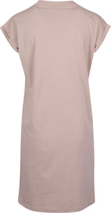 Build Your Brand Women's Turtle Extended Shoulder Dress - Dusk Rose