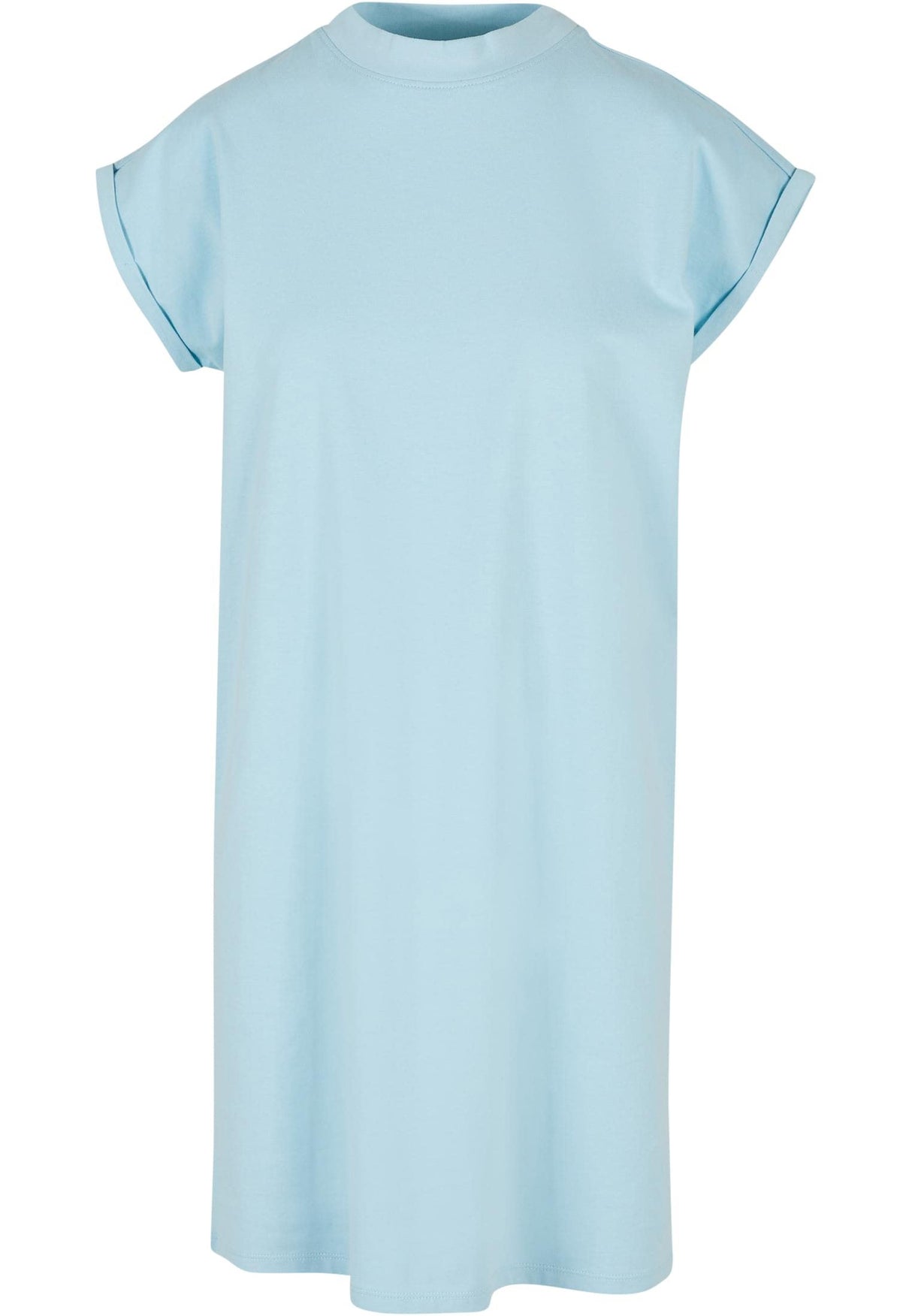 Build Your Brand Women's Turtle Extended Shoulder Dress - Ocean Blue