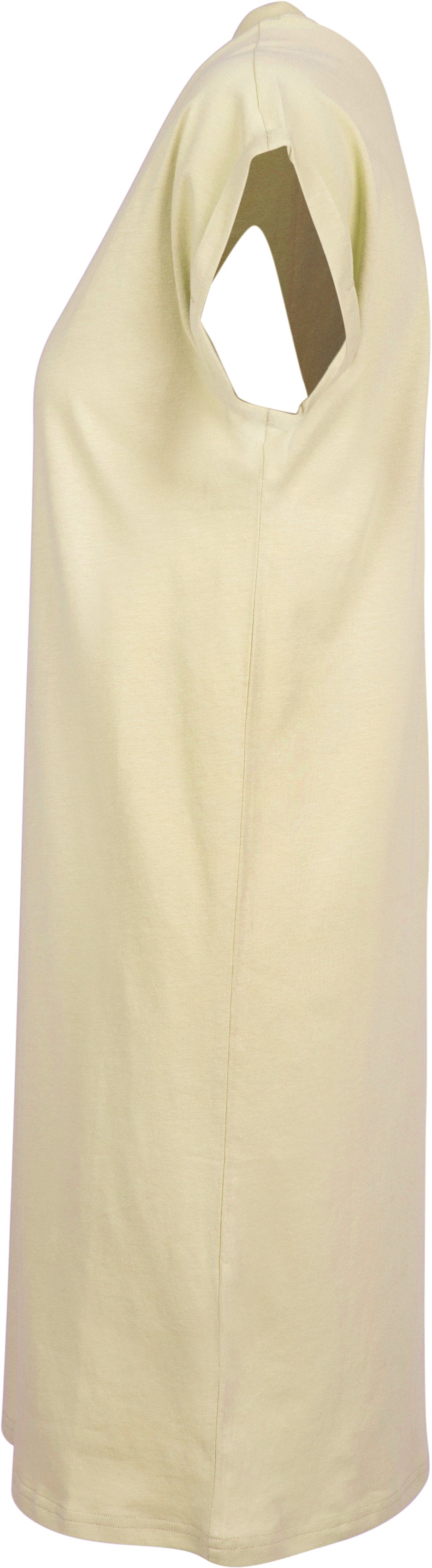 Build Your Brand Women's Turtle Extended Shoulder Dress - Soft Yellow