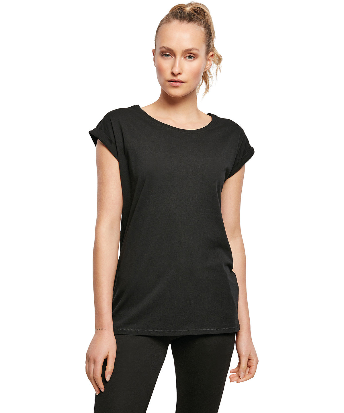 Build Your Brand Women's Organic Extended Shoulder Tee