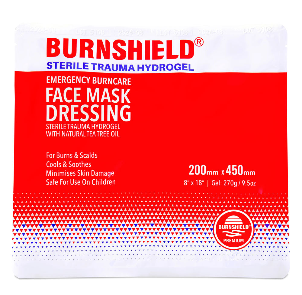 Beeswift Burnshield Sterile Trauma Hydrogel Face Mask Precut