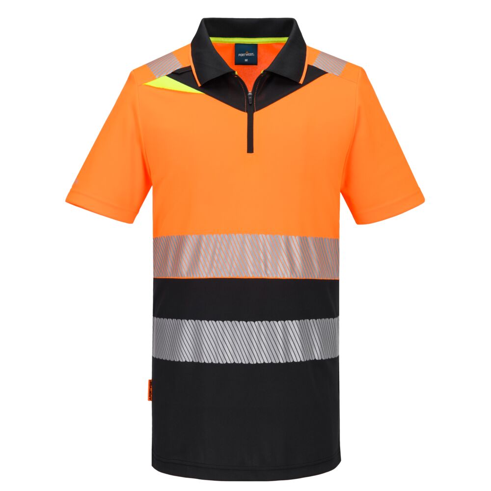 Portwest DX4 Hi-Vis Zip Class 1 Polo Shirt S/S