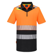 Portwest DX4 Hi-Vis Zip Class 1 Polo Shirt S/S