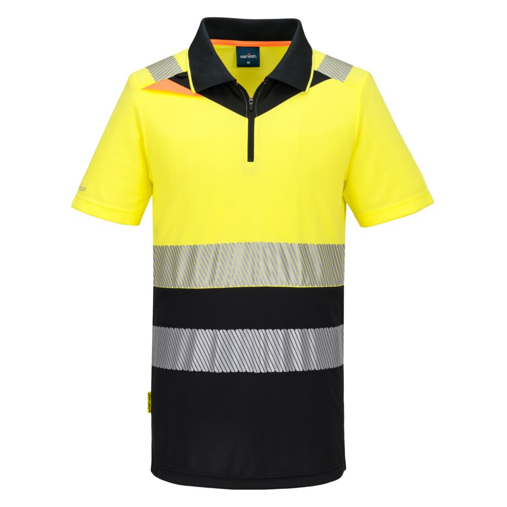 Portwest DX4 Hi-Vis Zip Class 1 Polo Shirt S/S