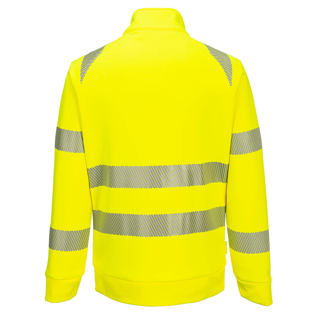 Portwest DX4 Hi-Vis Funnel Neck Sweatshirt #colour_yellow-black
