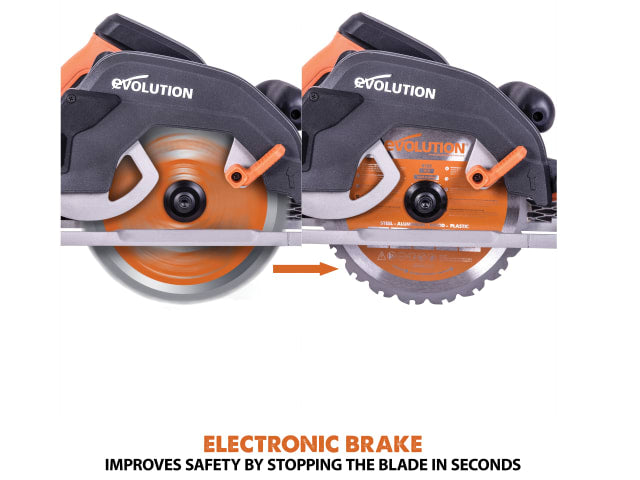 Evolution R185CCSX Circular Track Saw Kit 185mm 1600W 240V