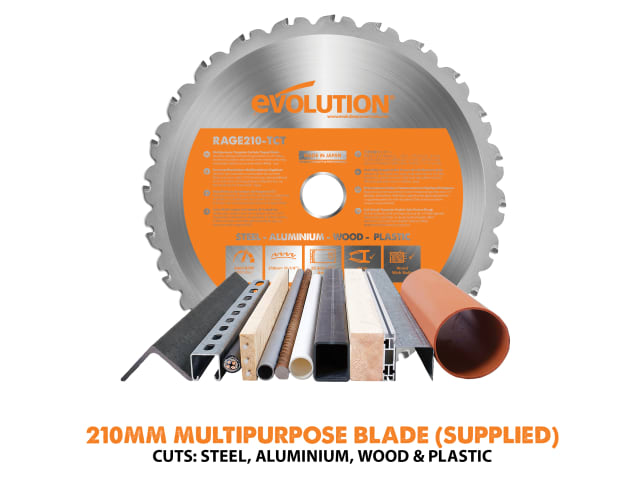 Evolution R210CMS Multi-Purpose Compound Mitre Saw 1200W 110V