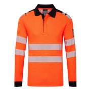 Portwest PW3 Modaflame Knit HVO FR Long Sleeve Polo Shirt