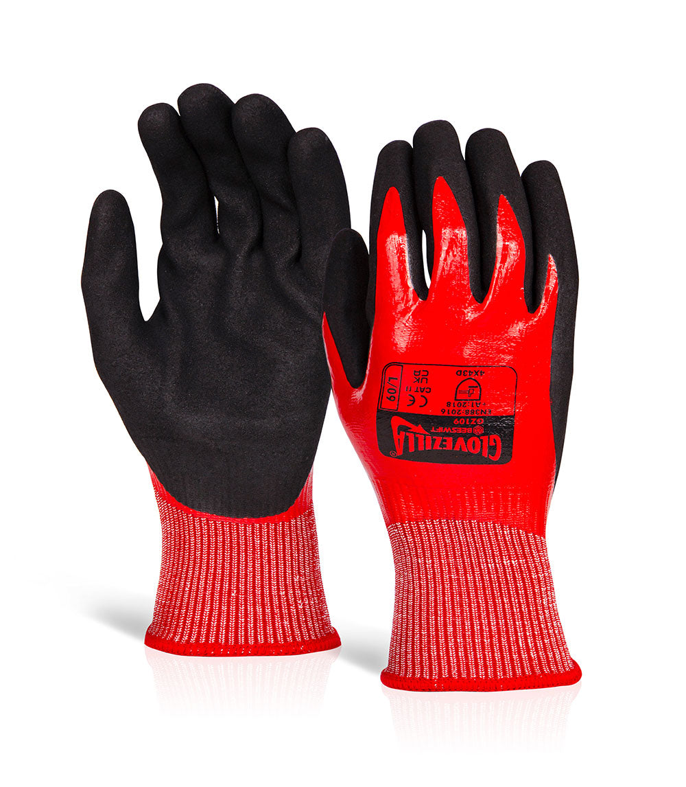 Beeswift Glovezilla Waterproof Nitrile Cut D Glove