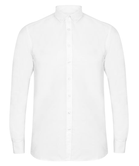 Henbury Modern Long Sleeve Oxford Shirt