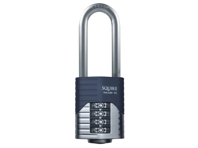 Squire Vulcan Long Boron Shackle Combination Padlock 40mm