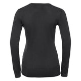 Russell Collection Women's V-Neck Knitted Sweater