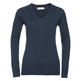 Russell Collection Women's V-Neck Knitted Sweater