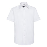 Russell Collection Short Sleeve Easycare Tailored Oxford Shirt