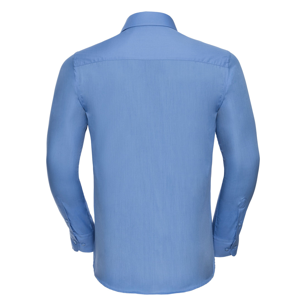 Russell Collection Long Sleeve Polycotton Easycare Fitted Poplin Shirt