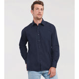 Russell Collection Long Sleeve Polycotton Easycare Poplin Shirt