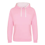 Awdis Just Hoods Varsity Hoodie - Baby Pink/Arctic White